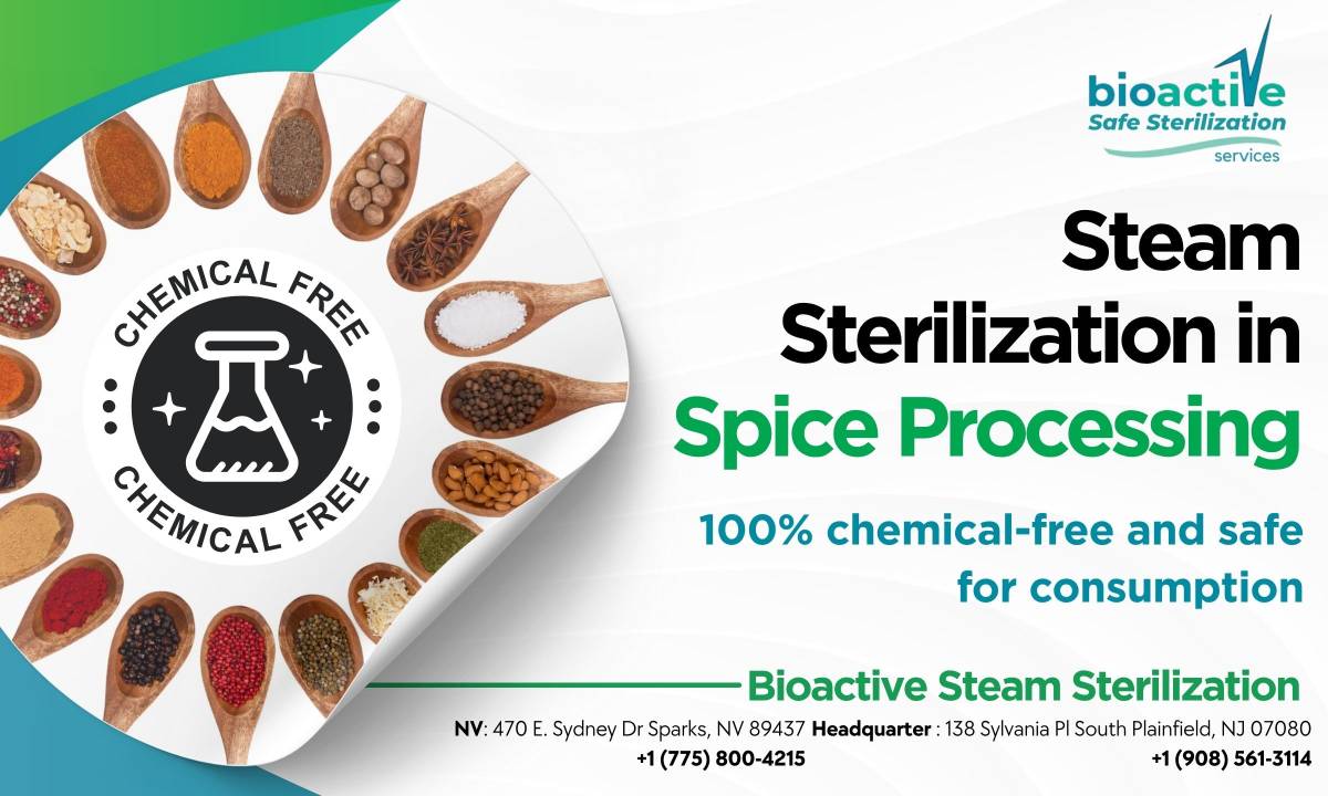 steam sterilization for spices process