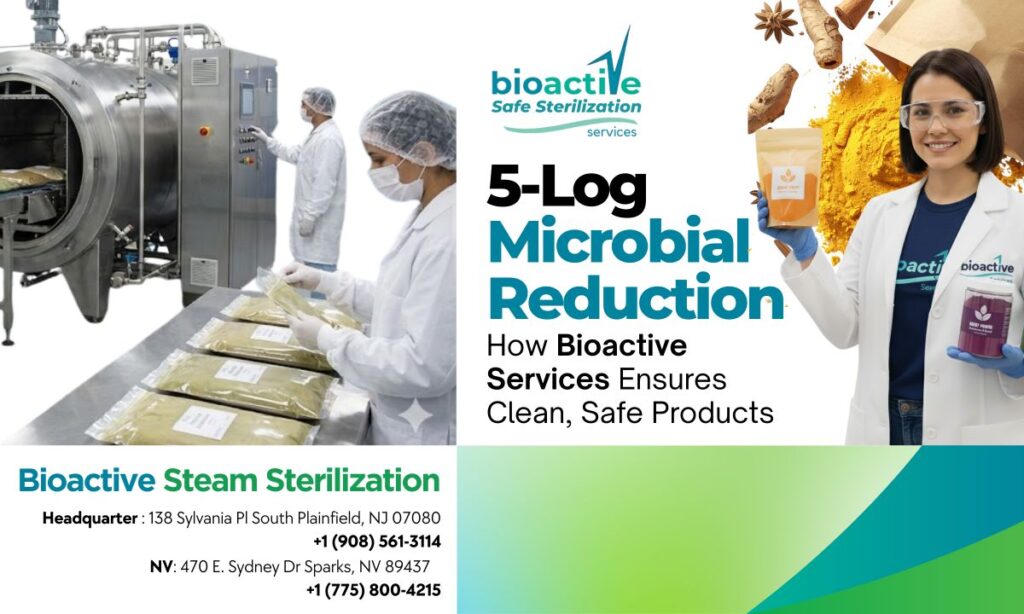 5-log microbial reduction using steam sterilization in the USA