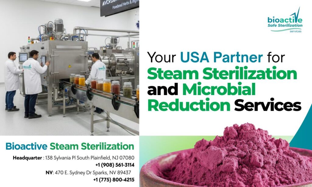 Pathogen reduction in the USA using steam sterilization