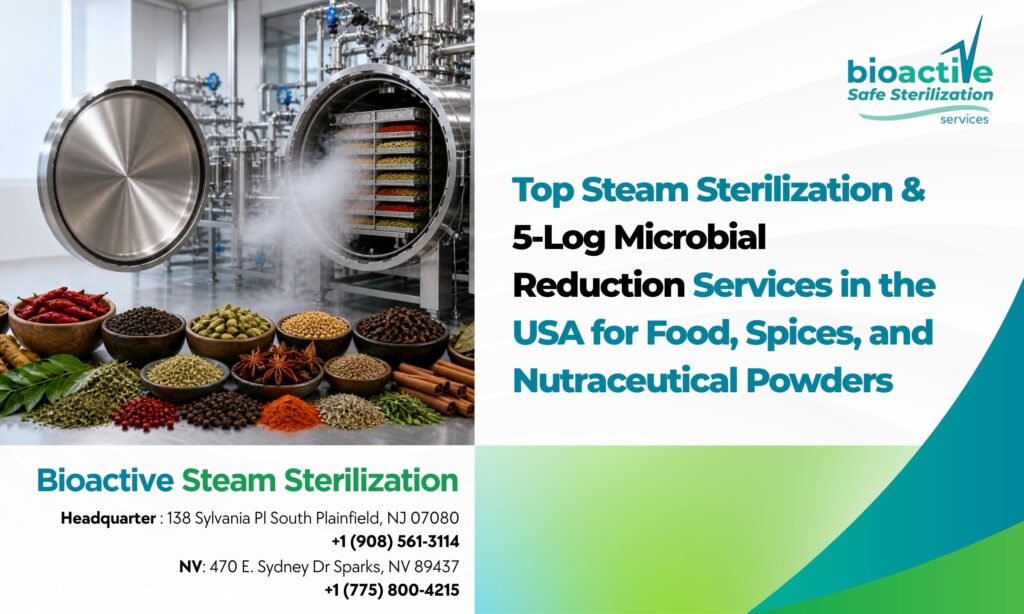 steam sterilization process for spices in USA