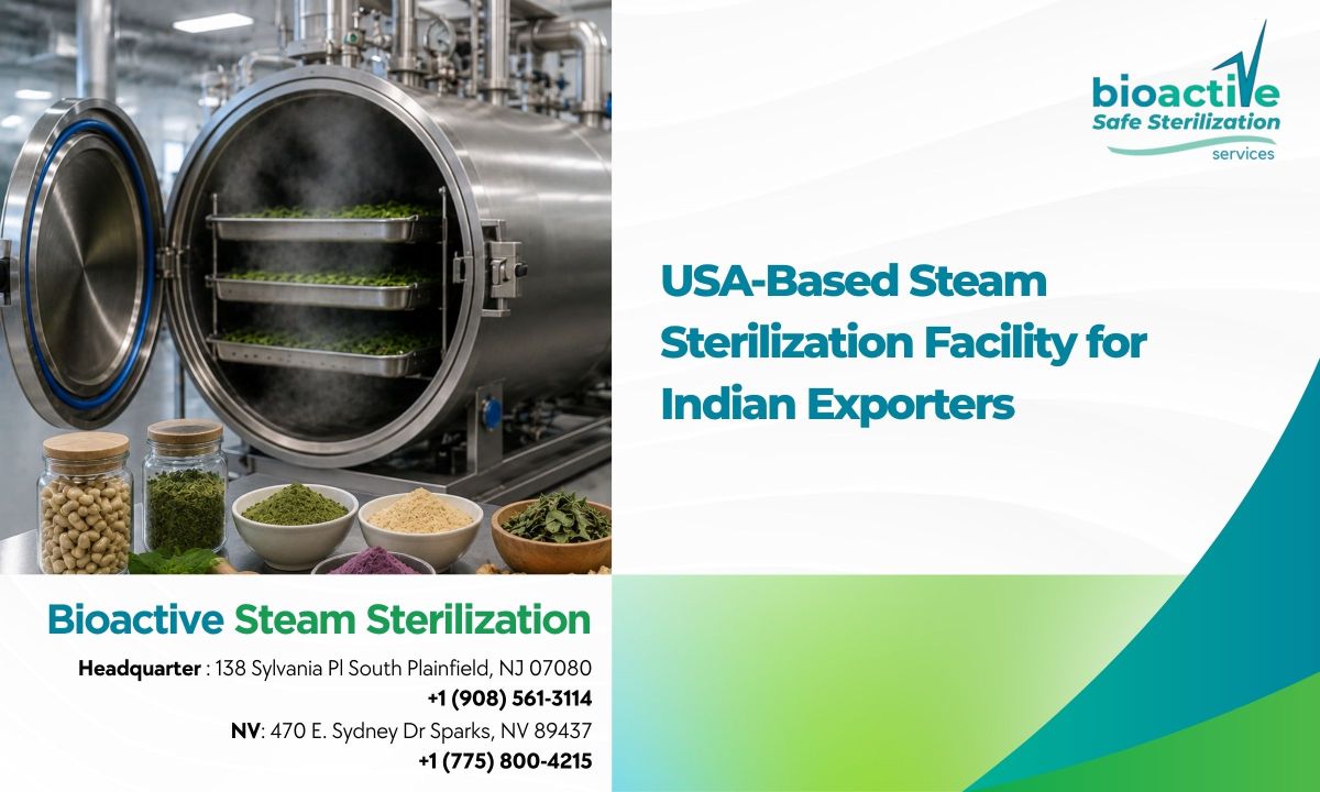 USA-Based Steam Sterilization Facility for Indian Exporters