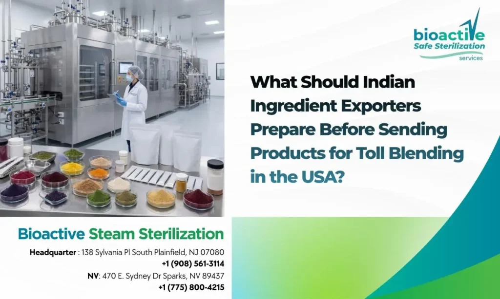 Toll blending services in USA for Indian ingredient exporters