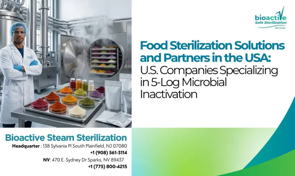 Scientific validation of 5-log microbial inactivation for commercial food sterilization and powdered ingredient processing